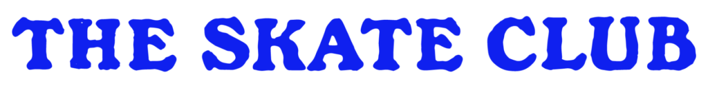 The skate club logo name text long